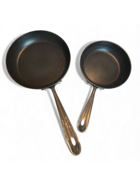 All-Clad HA1 Hard Anodized Nonstick Pans Set Non Stick Cookware Black 8” & 10”